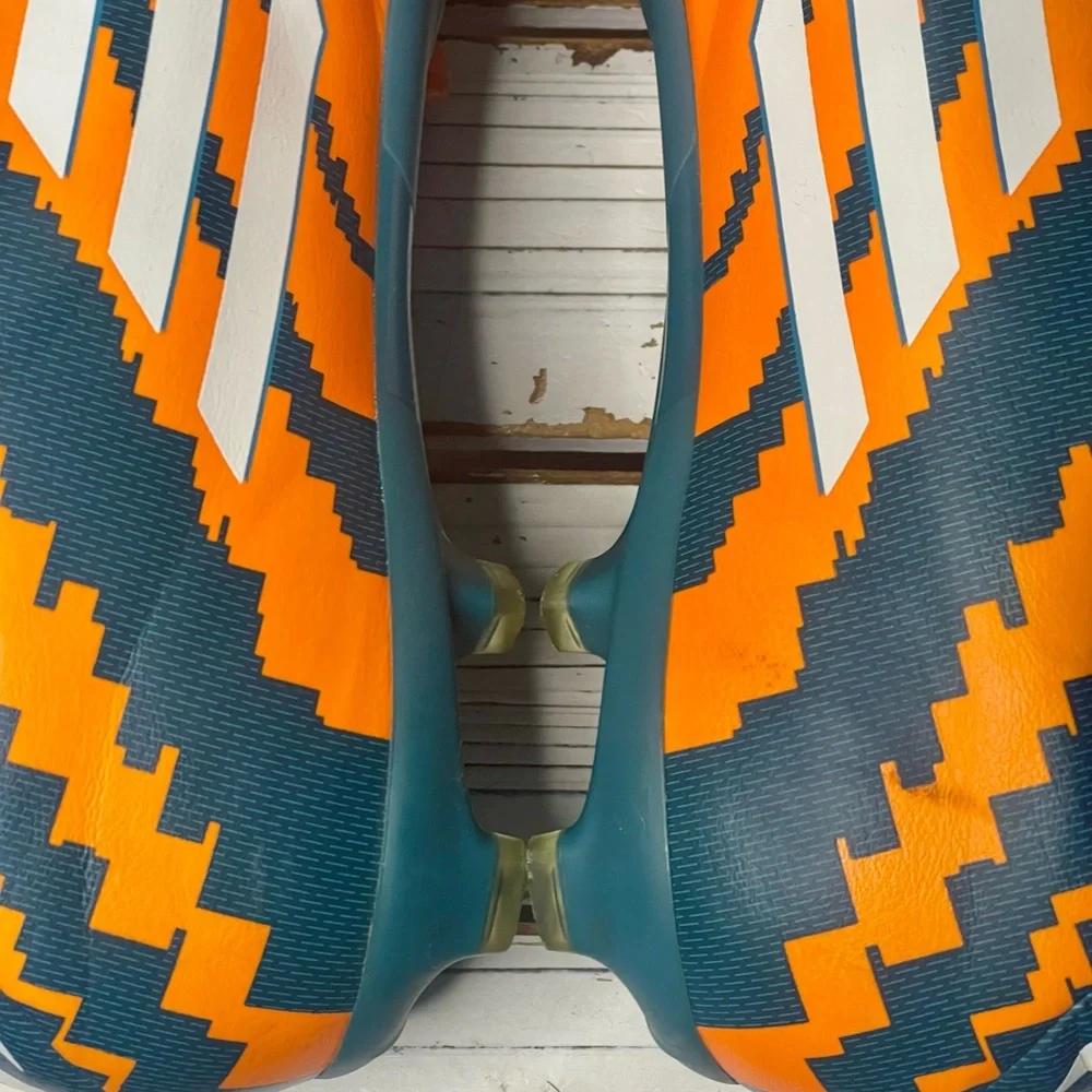 CLEAN Size‎ 11 - adidas Messi 10.3 FG Orange Teal Football Soccer Cleats Male